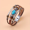 Vintage-Style Turquoise Buckle Bracelet