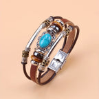 Vintage-Style Turquoise Buckle Bracelet