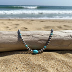 Modern Turquoise Necklace and Earrings Set