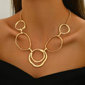 Modern Linked Geometric Necklace