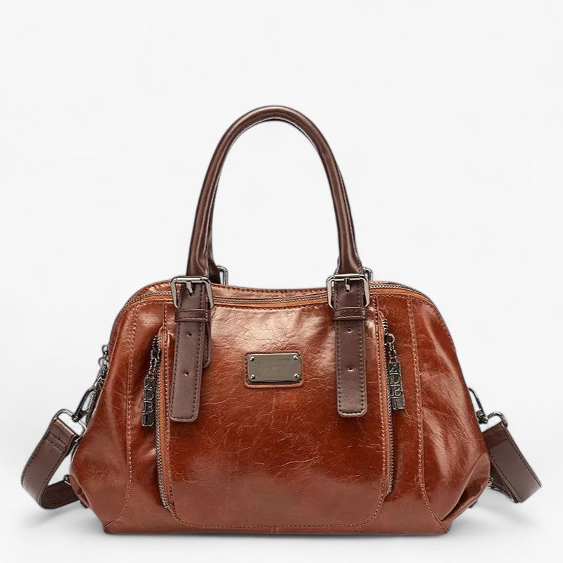 Scratch and Stain-Resistant Premium Leather Shoulder Bag
