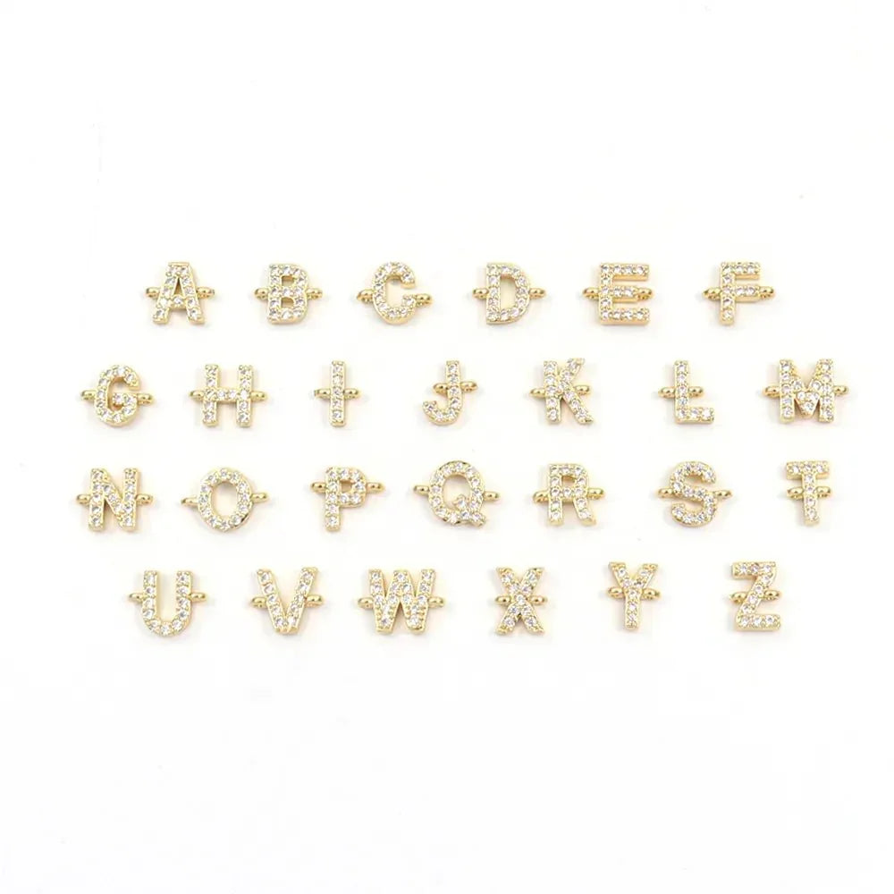 Dainty Initial Cord Bracelet with Pavé Charm