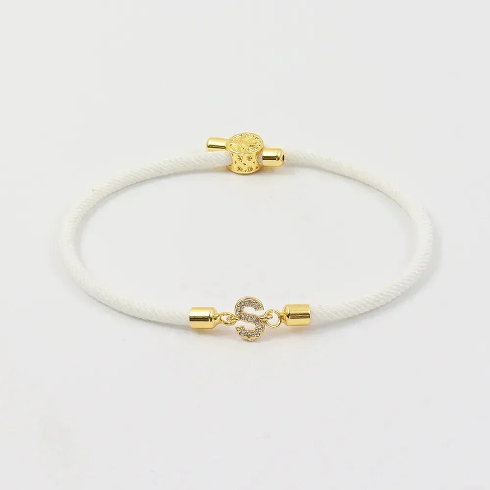 Adjustable Initial Letter Bracelet