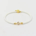 Dainty Initial Cord Bracelet with Pavé Charm