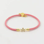 Adjustable Initial Letter Bracelet
