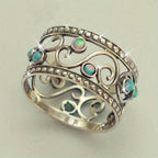 Vintage-Style Bohemian Hollow Wide Band Ring