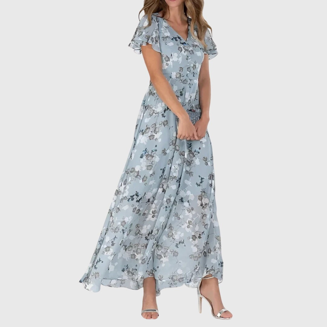 Floral Print Wedding Guest Maxi Dress