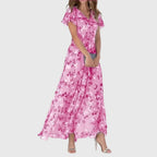 Floral Print Wedding Guest Maxi Dress