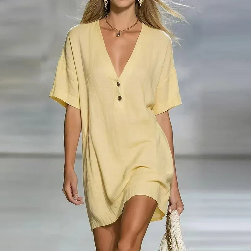 Amelia Short-sleeve Shirt-style Dress