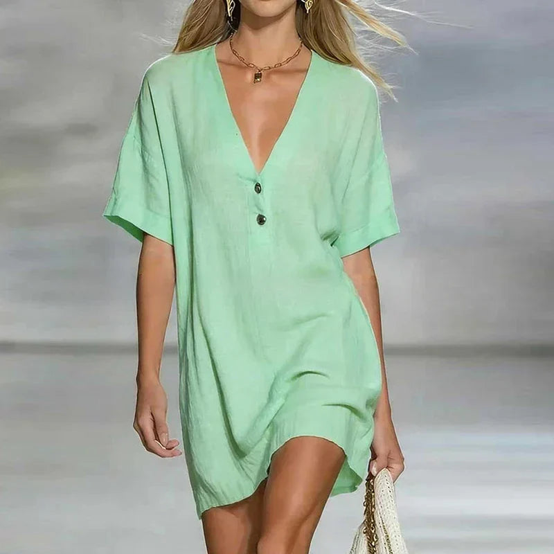 Amelia Short-sleeve Shirt-style Dress