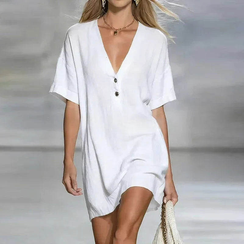 Amelia Short-sleeve Shirt-style Dress