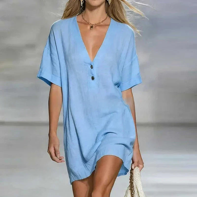 Amelia Short-sleeve Shirt-style Dress