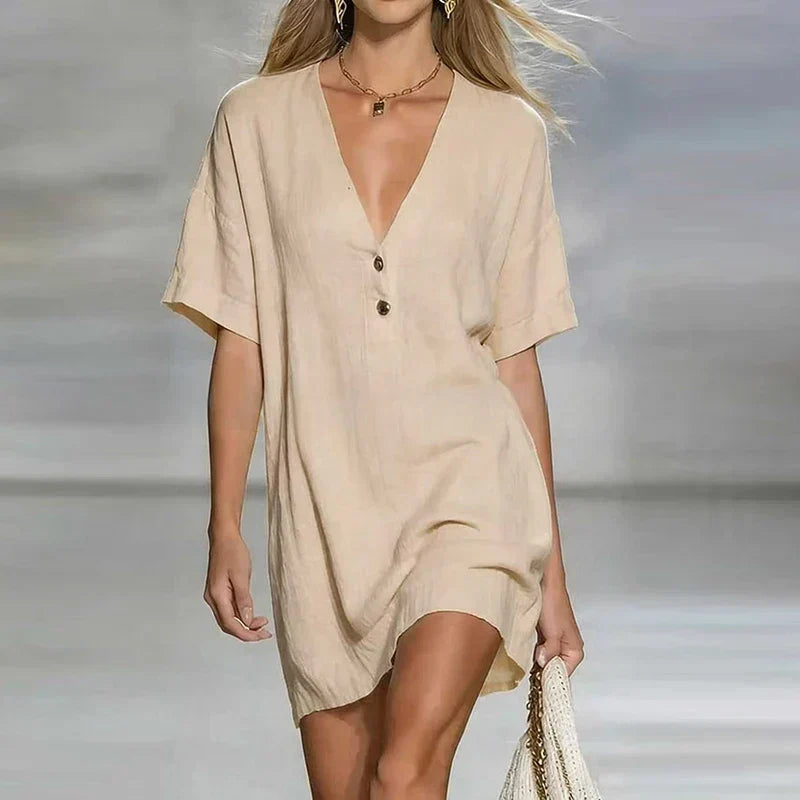 Amelia Short-sleeve Shirt-style Dress