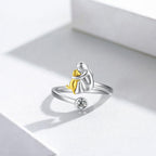 Person and Dog Embrace Ring