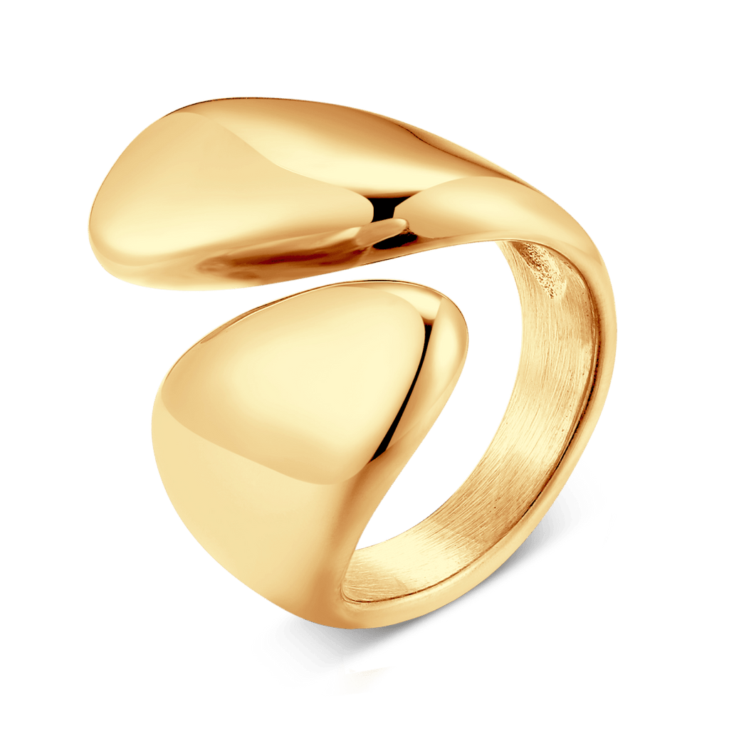 Adjustable Wraparound Gold-Tone Band Ring