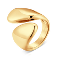 Adjustable Wraparound Gold-Tone Band Ring