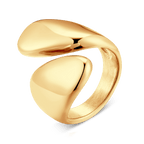 Adjustable Wraparound Gold-Tone Band Ring