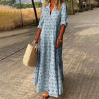 Knit Texture Relaxed Flowing Maxi Dress