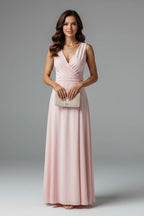 Wrap Front Relaxed Fit Flowing Maxi Dress