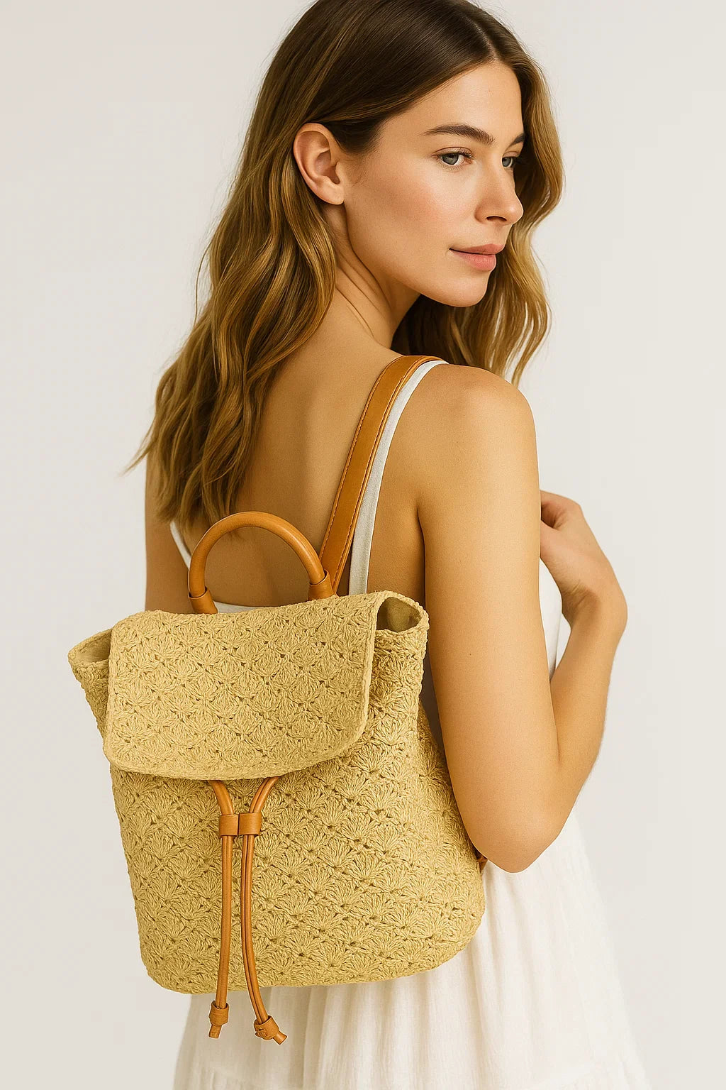 Handwoven Natural Straw Bohemian Beach Bag