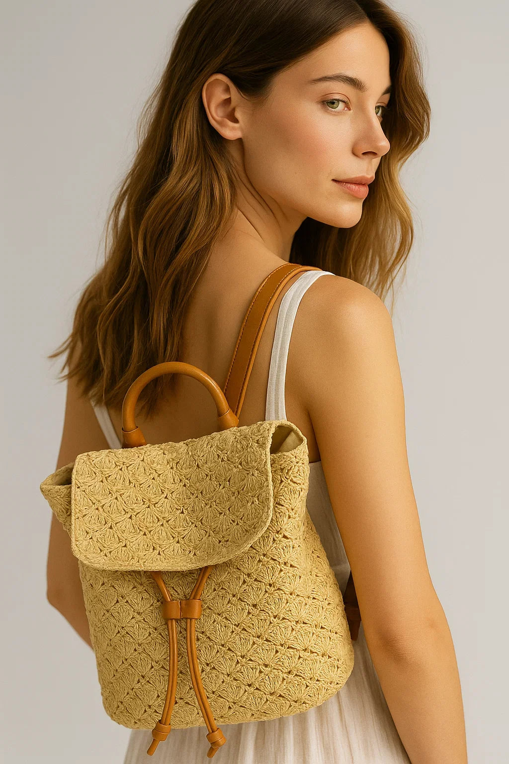 Handwoven Natural Straw Bohemian Beach Bag