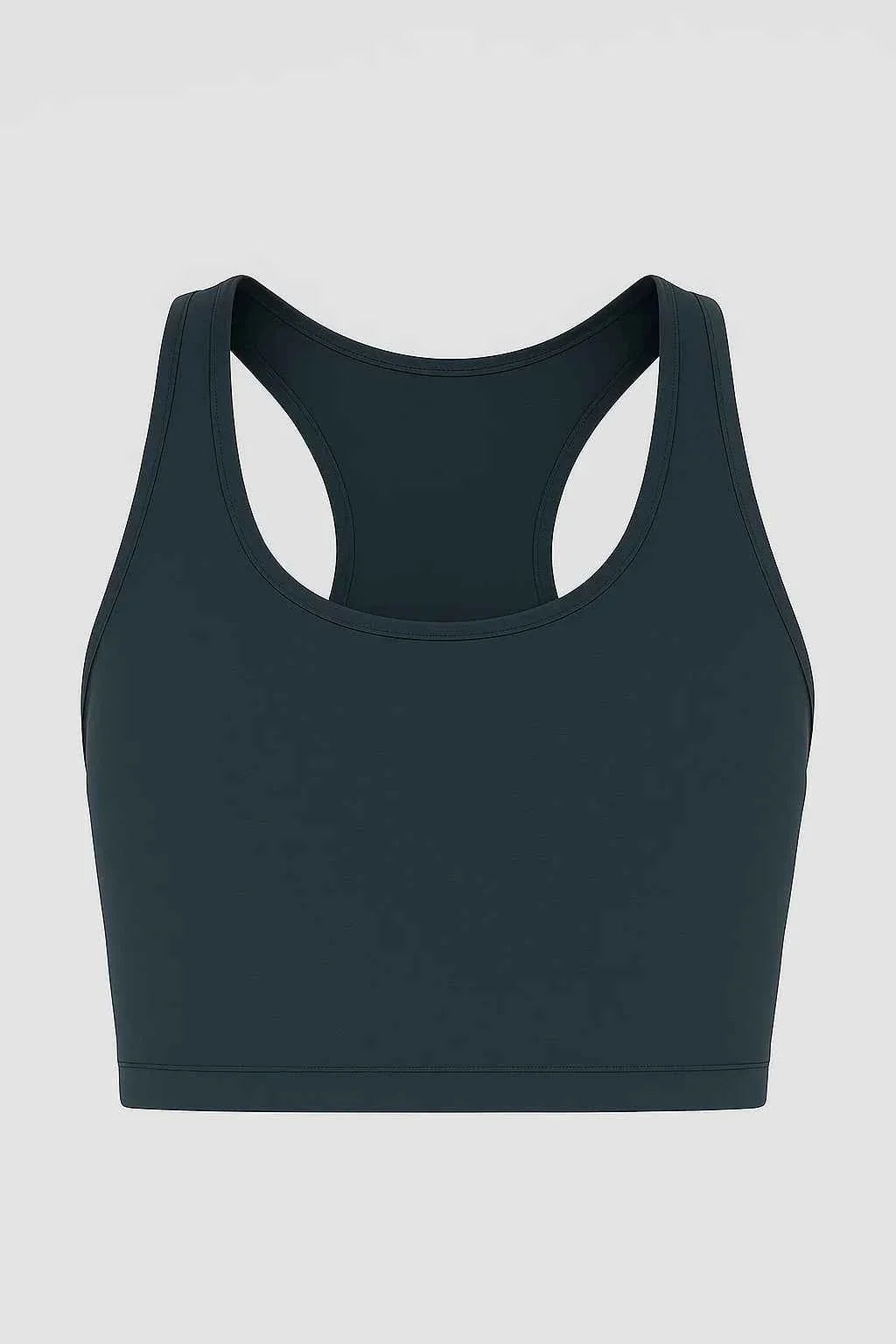 Space dye croptop met V-hals en vierwegsrek
