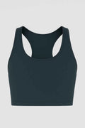 Space dye croptop met V-hals en vierwegsrek