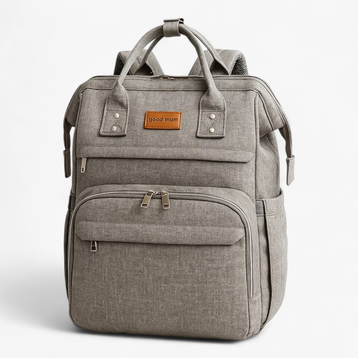 Women's Grey Waterproof Anti-Theft 15.6-Inch Laptop Backpack