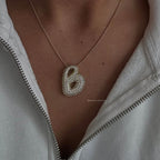 Pavé Bubble Initial Necklace
