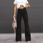 High-Waisted Flared Trousers in Corduroy