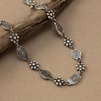Bohemian Floral Swirl Short Choker Necklace