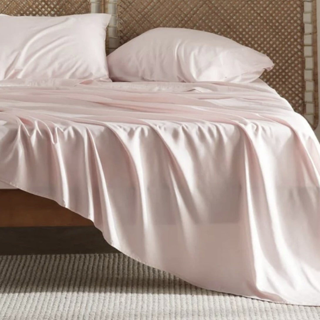 Bamboo Bed Sheet Set – 4-Piece Soft Fitted Sheet & Pillowcase Bedding