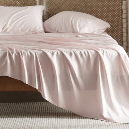 Bamboo Bed Sheet Set – 4-Piece Soft Fitted Sheet & Pillowcase Bedding