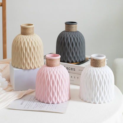 Nordic Style Plastic Decorative Vase – Break-Resistant, Lightweight, Multiple Colours