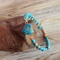 Armbandset met turkooislook-harten