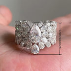 White Gold-Plated Zirconia Wedding-Style Ring