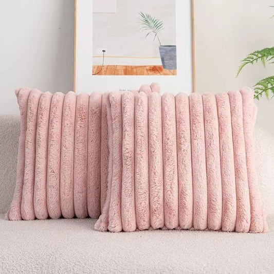 Plush Cushion Cover – Soft Faux Fur Pillow Cover for Sofa & Bed