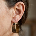 Boho Vintage Floral Engraved Hoop Earrings