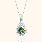 Green Stone Swirl Pendant Necklace