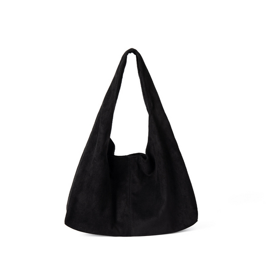 Large Faux Suede Tote Bag with Spacious Interior