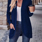 Softly Draped Knit Cardigan for Layering Over Dresses