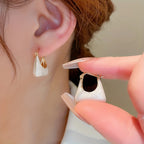 Retro Handbag Enamel Hoop Earrings