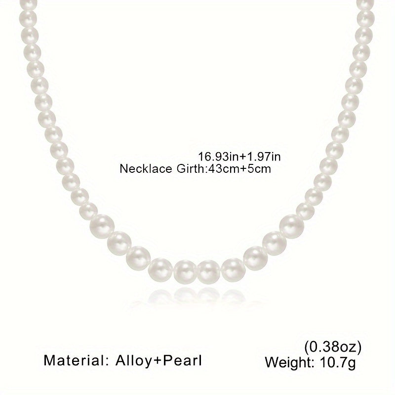 Verstelbare ketting met imitatieparels