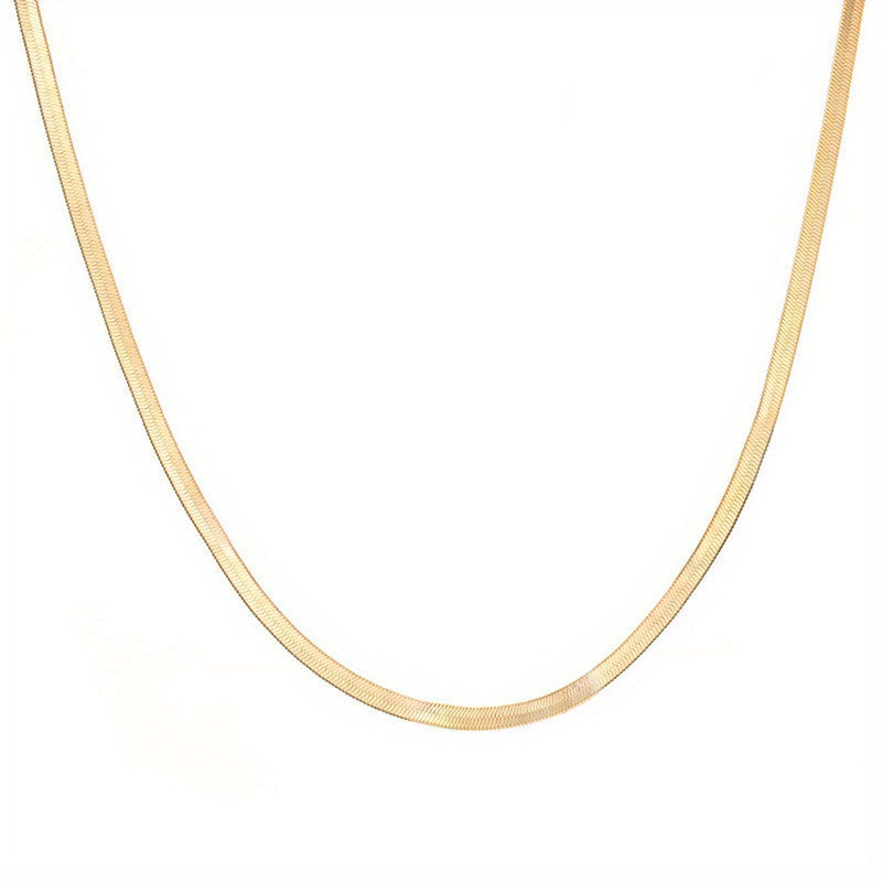 Stainless Steel Snake Chain Necklace in Three Lengths