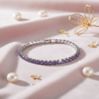 Boho Purple Zirconia Crystal Tennis Bracelet