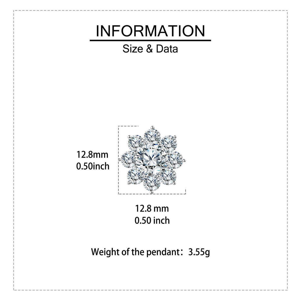 925 Sterling Silver Floral Moissanite Cluster Earrings with Petal Design