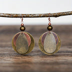 Bohemian Round Water Drop Copper-Tone Dangle Earrings