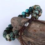 Jasper and Turquoise Stone Bead Bracelet