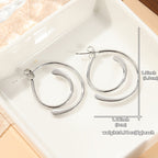 Vintage Patchwork Silver-Plated Earrings