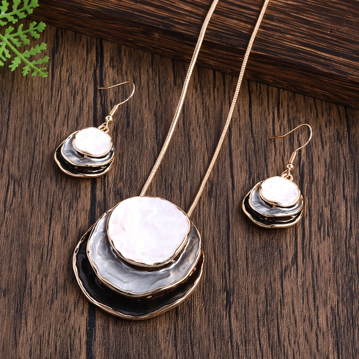 Bohemian drielaagse emaille sieradenset